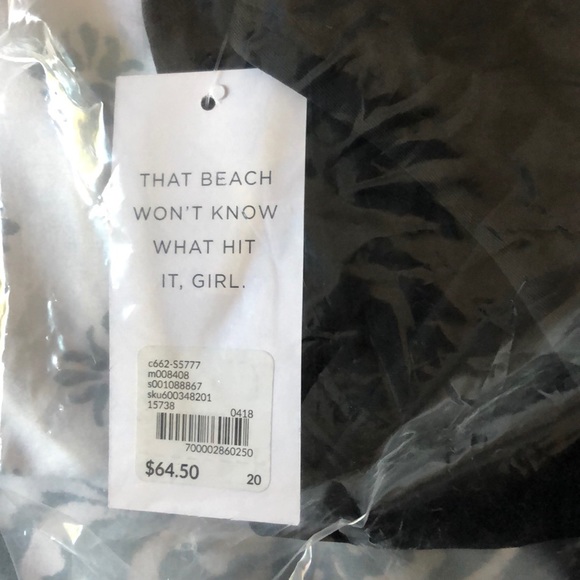NWT Lane Bryant 20W Flounce Swim Tankini Top - Picture 3 of 7